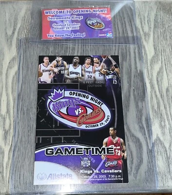 Programa de debut de LeBron James NBA y Pin Cavs vs Kings 29 de octubre de 2003 EL REY 👑 Foto 1 de 4