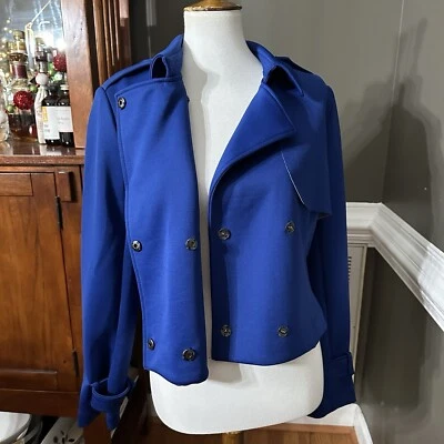 Chaqueta Robert Rodriguez Azul Moto Trench Estilo Mujer Mediana Foto 1 de 4