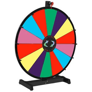 Prize Wheel 24" Editable Stand Fortune Spinning Game Tabletop Color Dry Erase - Picture 1 of 8