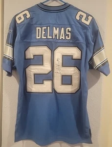 Authentic Stitched Detroit Lions On Field Autographed Louis Delmas Worn Jersey - Picture 1 of 6