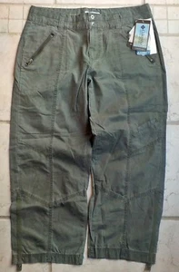 Columbia Authentic Fit Cape Rush Capri Pants Olive Green 10 - Picture 1 of 4