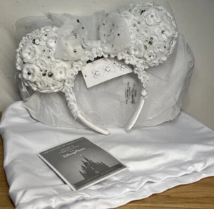 Disney Rare Minnie Mouse Ear White Veil Headband Vera Wang Limited Edition *READ - Picture 1 of 7
