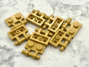 LEGO Parts Lot 8 Pearl Gold Plate, Modified 1 x 2 Bar Handle on Side ~ No 2540 - Picture 1 of 1