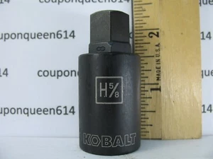 KOBALT 52057-0622, 1/2" Drive Impact Grade Hex Bit Socket H5/8" - Brand New - Picture 1 of 3