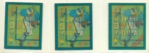 NFL - FOOTBALL INSERT TRADING CARD LOT - SUPER BOWL TRIVIA CARDS - 3 CARDS - Picture 1 of 2