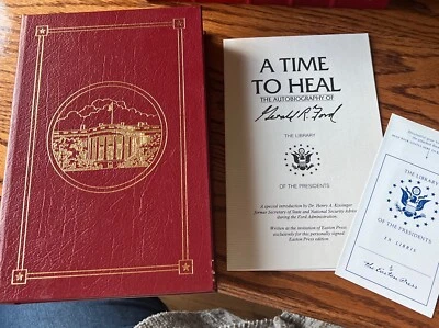 SIGNED A Time To Heal Gerald R Ford Easton Press 1987 Library of the Presidents - Image 1 of 4