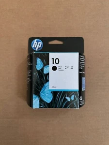HP 10 Black Ink Cartridge C4844A OfficeJet 9130 Genuine Sealed  Box OEM 2013 - Picture 1 of 2