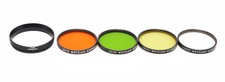 Leitz, lot of 4 filters serie VI Yellow, UVa, Green and Orange