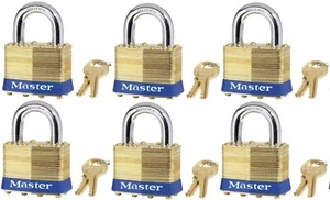 Master Lock Latón 6KA Llave Igual A731 Lote 6 LIQUIDACIÓN LIQUIDACIÓN VENTA A GRANEL - Imagen 1 de 3