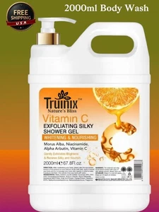 Gel de ducha exfoliante de vitamina C gel de ducha iluminador de la piel gel corporal 4 paquetes, 2 L [EE. UU. 🇺🇸]  - Imagen 1 de 19