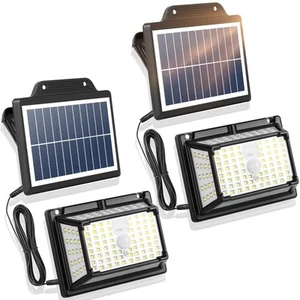 Solar Lights Outdoor,190 LED Motion Sensor Outdoor Lights,3 Modes Clip On Flo... - Picture 1 of 8