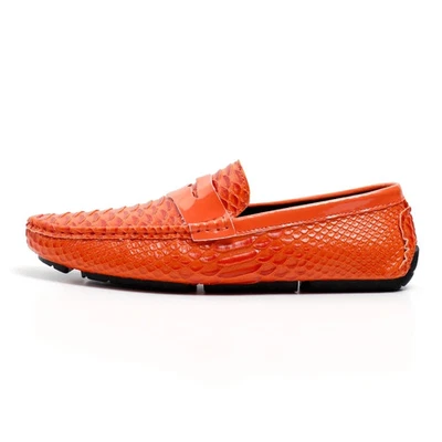 Italian Men‘s Driving Shoes  Loafers Handmade Leather Moccasins Slip on Footwear - Image 1 of 4