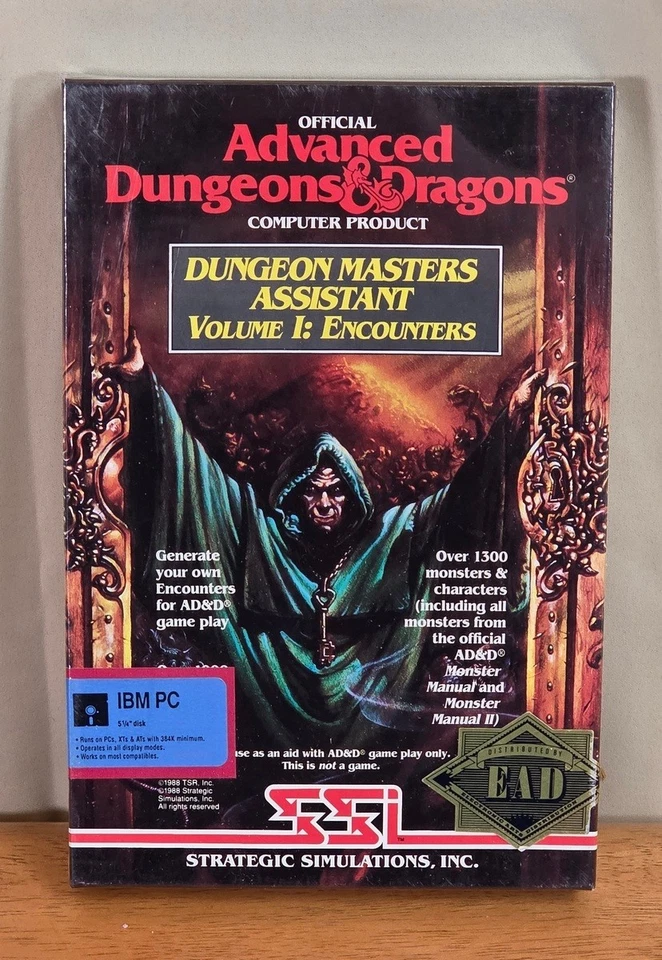 New Sealed AD&D Dungeon Masters  Assistant Vol 1 PC Big Box Game IBM Complete - Image 1 of 4