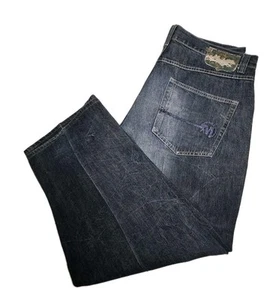 Vintage Mecca USA Blue Jeans Baggy Adult 40x32 Blue Denim Y2K - Picture 1 of 23