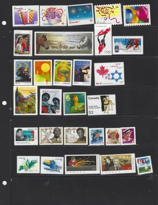 Canada 2004-2011 Collection of 47 die cut sharpe MNH Stamps $100 (FV$50) - Image 1 of 2