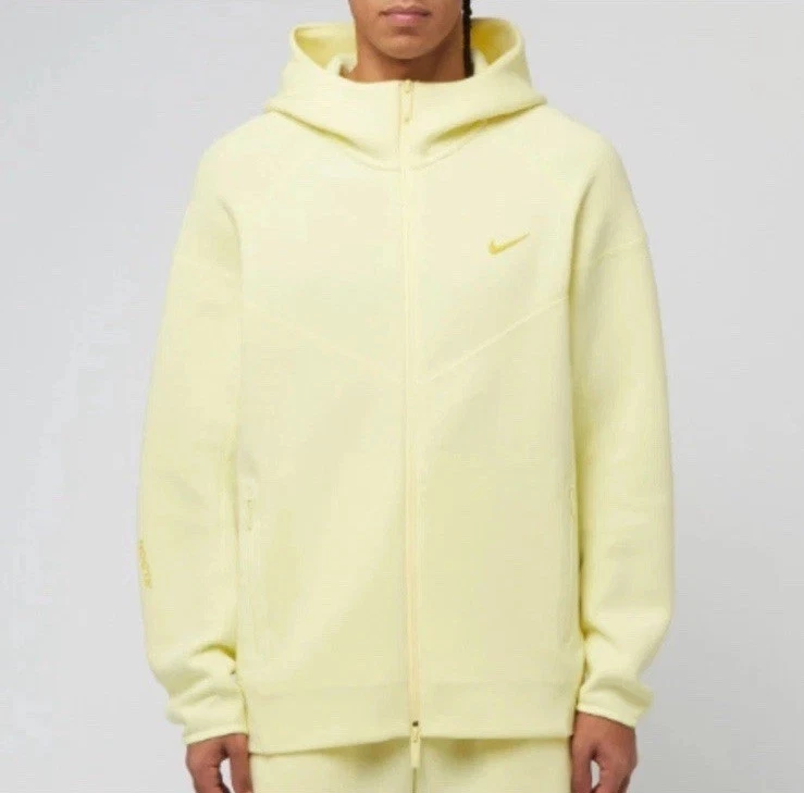 Nike x NOCTA Tech Fleece "Citron Yellow" Full-Zip Hoodie FD8453-821 Men's Sz XL