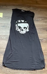 Camisa sin mangas Lauren Moshi Beverly Hills Vestido Calavera Mini Corta Negra Pequeña - Imagen 1 de 7