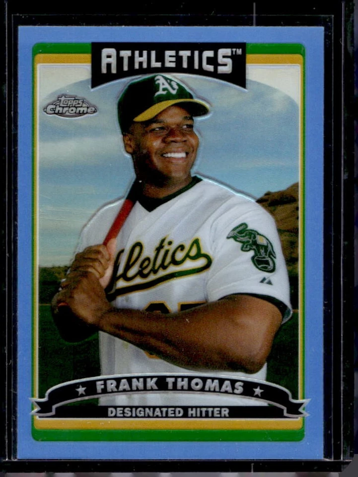 2006 Topps Chrome Frank Thomas Blue Refractor #94 Athletics - Image 1 of 2