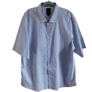 UO Linea Uomo Mens short sleeve casual shirt with geometric pattern - Picture 1 of 3