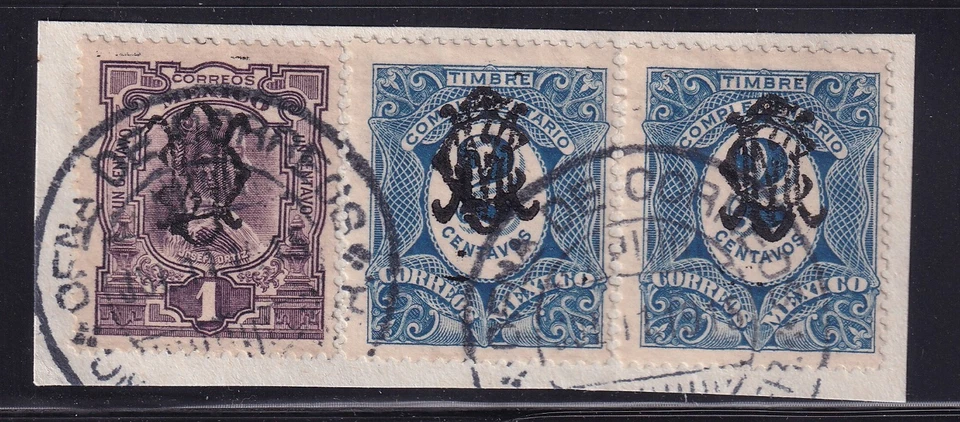 udk97 México 1914 Gótico GCM Villa / 1908 Sc#455, sobre papel Foto 1 de 1