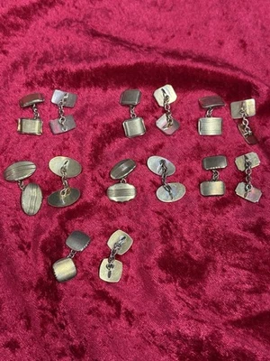 Lot of Antique Metal Cufflin Vintage Cuff Links - Image 1 of 4