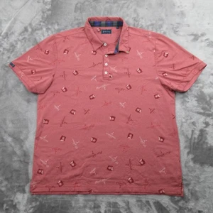 William Murray Polo Shirt Mens 2XL Golf Club Print Performance Stretch Casual Go - Picture 1 of 17