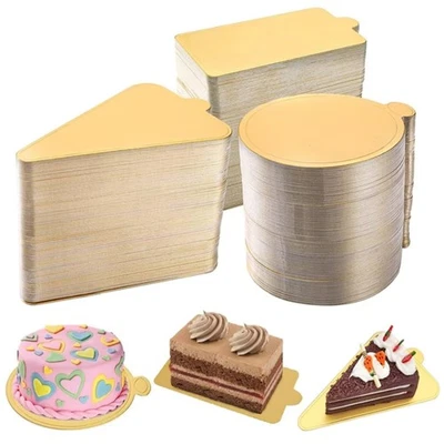 100Pcs Disposable Dessert Tray Paper Cupcake Base Cake Cardboard  Party - Image 1 of 4
