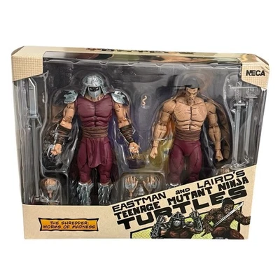 Paquete de 2 figuras TMNT Teenage Mutant Ninja Turtles SHREDDER WORMS OF MADNESS NECA Foto 1 de 4