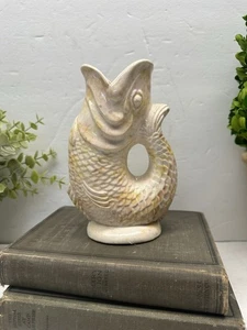 Gurgling Fish Pitcher 6.5" Exc Condition Multi Color Island Pottery Bermuda - Picture 1 of 7
