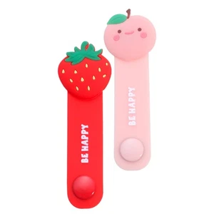 2 Pcs Frucht Silikonwickler Kabelorganisator Kabelummantelungen Aus - Photo 1/12