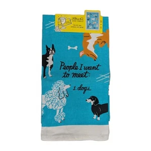 People I Want To Meet: Dogs Dish Towel 100% Cotton 21" x 28" (BRAND NEW) - Picture 1 of 4