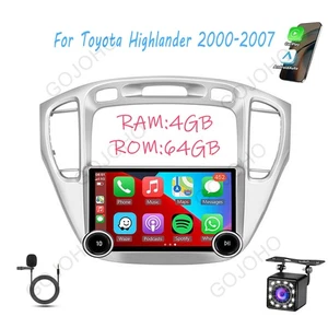 For Toyota Highlander 2000-2007 Carplay Android 13 Car Stereo Radio GPS Navi JBL - Picture 1 of 22