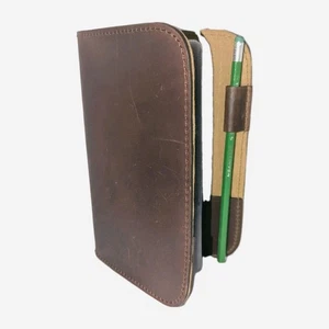 Portafoglio bifold vintage Duluth in pelle porta biglietti da visita 90 slot raccoglitore folio RARO - Foto 1 di 20