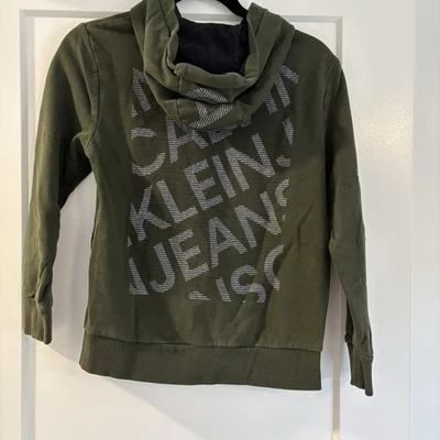 Sudadera con capucha verde Calvin Klein talla mediana (10/12) para niños Foto 1 de 4