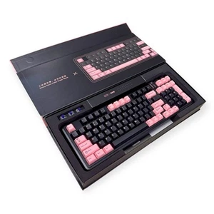 AUSDOM 98Pro Wireless Mechanical Keyboard (Black & Pink), - Picture 1 of 10