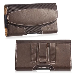 Funda protectora universal de cuero con cinturón para teléfono móvil para Apple Samsung - Imagen 1 de 17