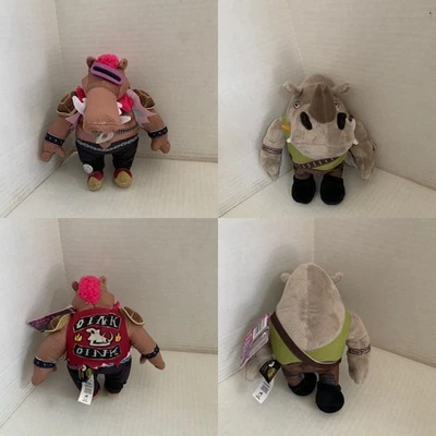 Teenage Mutant Ninja Turtles Lot Of 2 Mutant Mayhem Bebop Rocksteady 8" Plush  - Image 1 of 4
