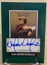2005 Upper Deck Origins Victor Martinez Old Judge Auto Autographs Indians