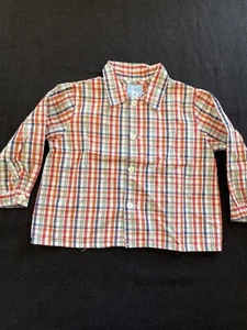 Bella Bliss EUC Multicolor Plaid 100% Cotton Button Down Shirt-24Months - Picture 1 of 7
