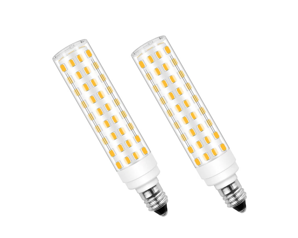 2pcs E11 LED Bulb Dimmable 10W 120V 950LM Ceramics Light For Fan Lamp T2896F60 H - Image 1 of 4