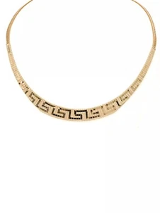 Brillante Sterlingsilber 18kt Gold Flash Omega Halskette, 18" - stilvoll - Bild 1 von 1