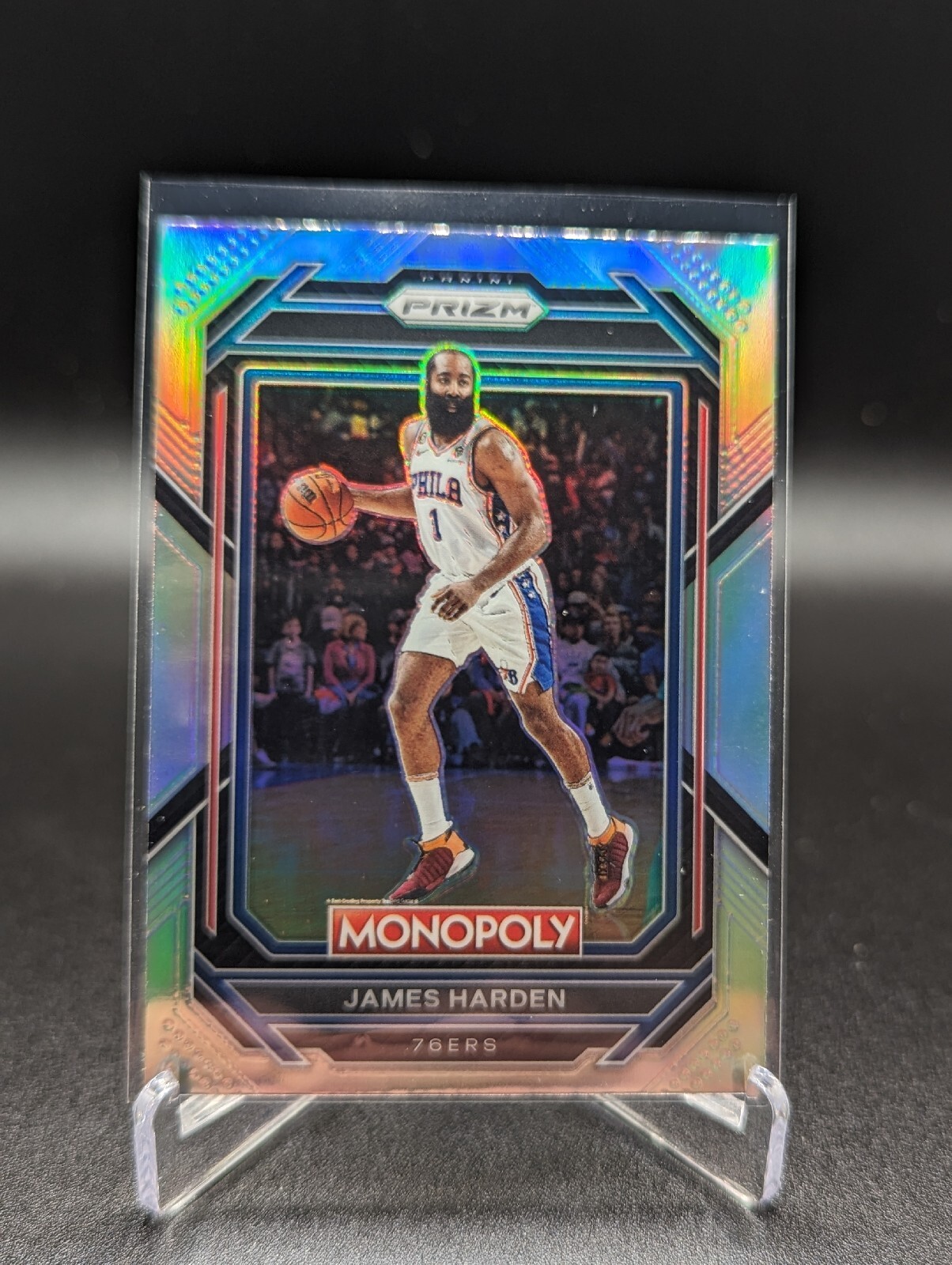 2022-23 Monopoly Prizm Basketball James Harden Silver Prizm #68 Philadelphia