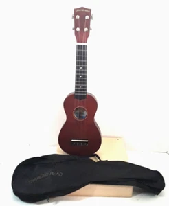 Diamond Head DU-150 Soprano Ukulele Brown Natural Black Fingerboard w/ Bag - Picture 1 of 18