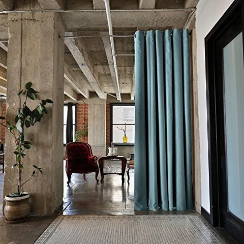 Room/Dividers/Now Tension Rod Room Divider Curtain Kit - Medium B, 9ft Tall x 4f Cover