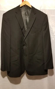 Madision Men's 2 Piece Suit Jacket 46R Pants 38x32 color Black  - Picture 1 of 5