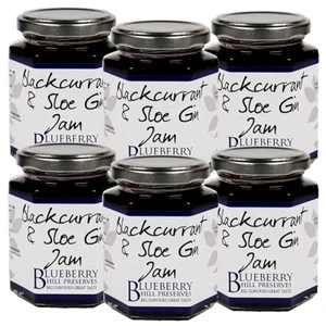 Blueberry Hill Preserves Blackcurrant and Sloe Gin Jam 225g - Pack of 6 - Picture 1 of 1