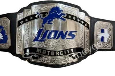 American Football Team World Championship Title replica Belt Adult Size 4mm