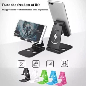 Universal Foldable Desktop Desk Stand Holder Mount For Cell Phone and Tablet Pad - Picture 1 of 15