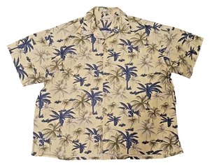 Camisa Hawaiana Vintage Pierre Cardin 100 % Algodón Para Hombre 3XL Playa Vacaciones Palmas - Imagen 1 de 4