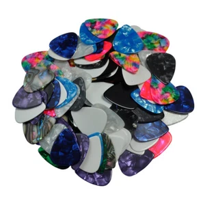 Lote de 100 púas de guitarra de celuloide pesado de 0,96 mm plectrums colores mixtos - Imagen 1 de 12